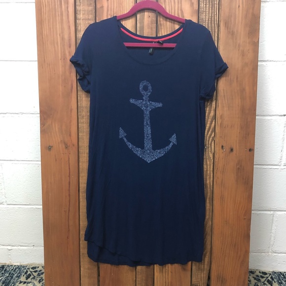 Cynthia Rowley size medium blue anchor dress - Picture 3 of 6